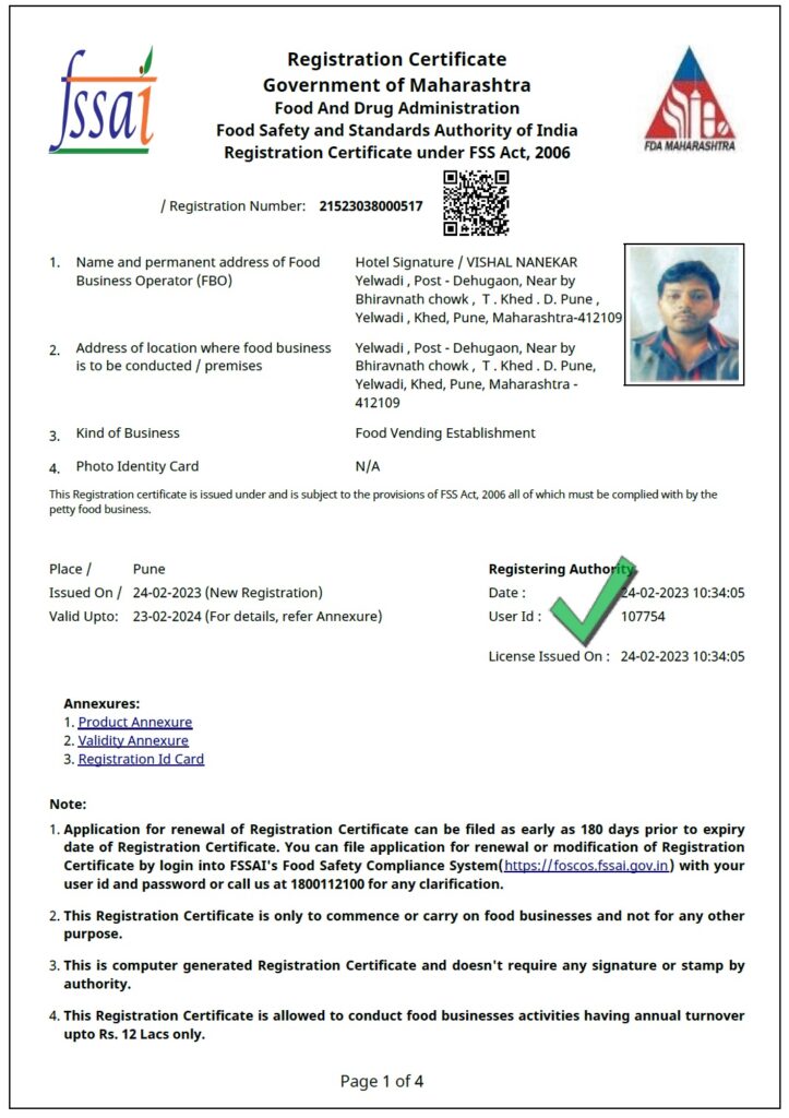 FSSAI Licensed